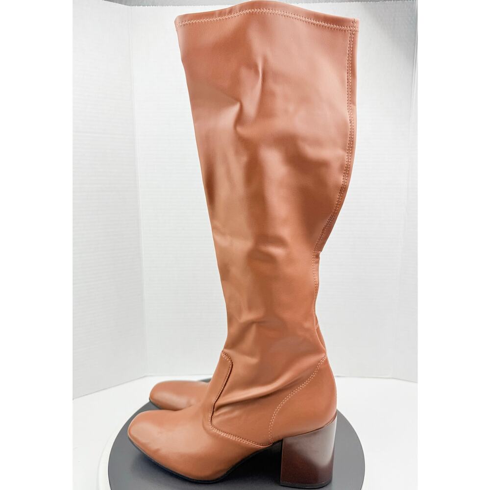 FRANCO SARTO Talfer Womens Sz 9.5M Tall Knee High Chestnut Brown Leather Boots